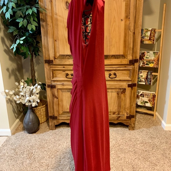 Ralph Lauren Bordeaux Jersey Dress - Picture 3 of 7